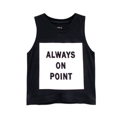 ALWAYS ON POINT GIRLS CROP SINGLET